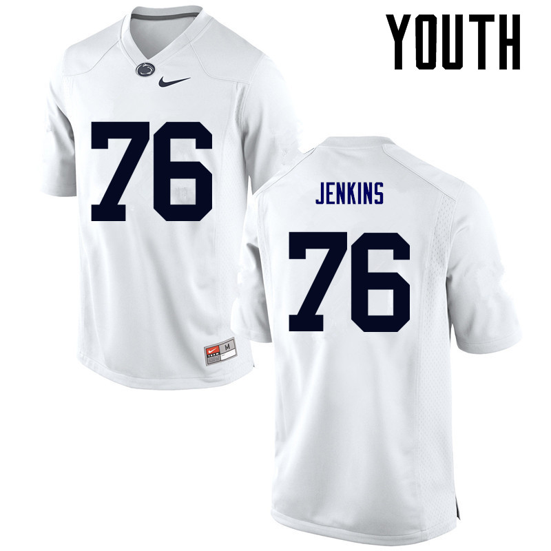 Youth Penn State Nittany Lions #76 Sterling Jenkins College Football Jerseys-White